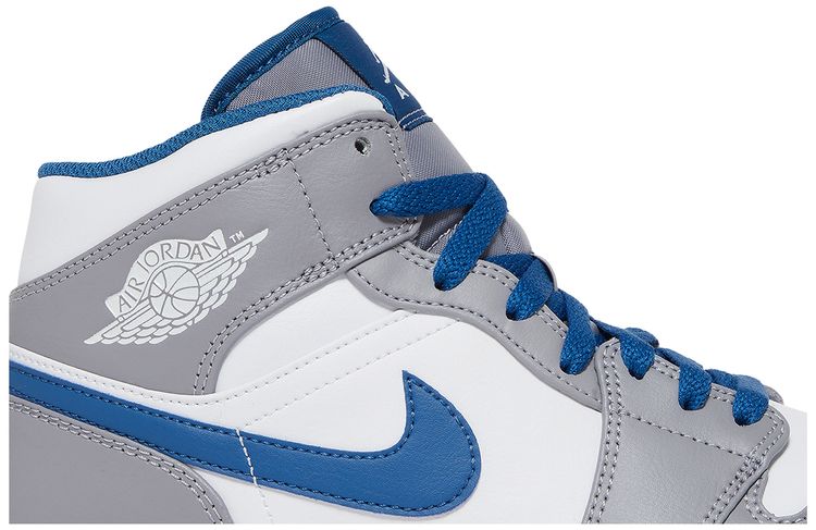 Air Jordan 1 Mid Cement True Blue