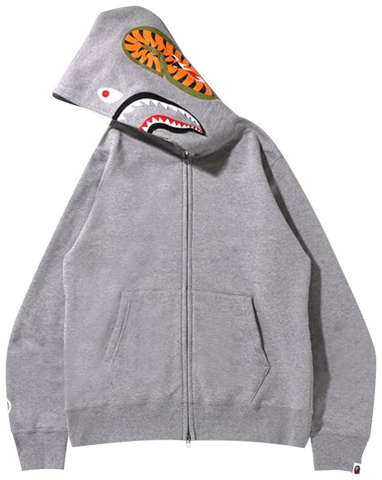 BAPE Shark Full Zip Hoodie Grey