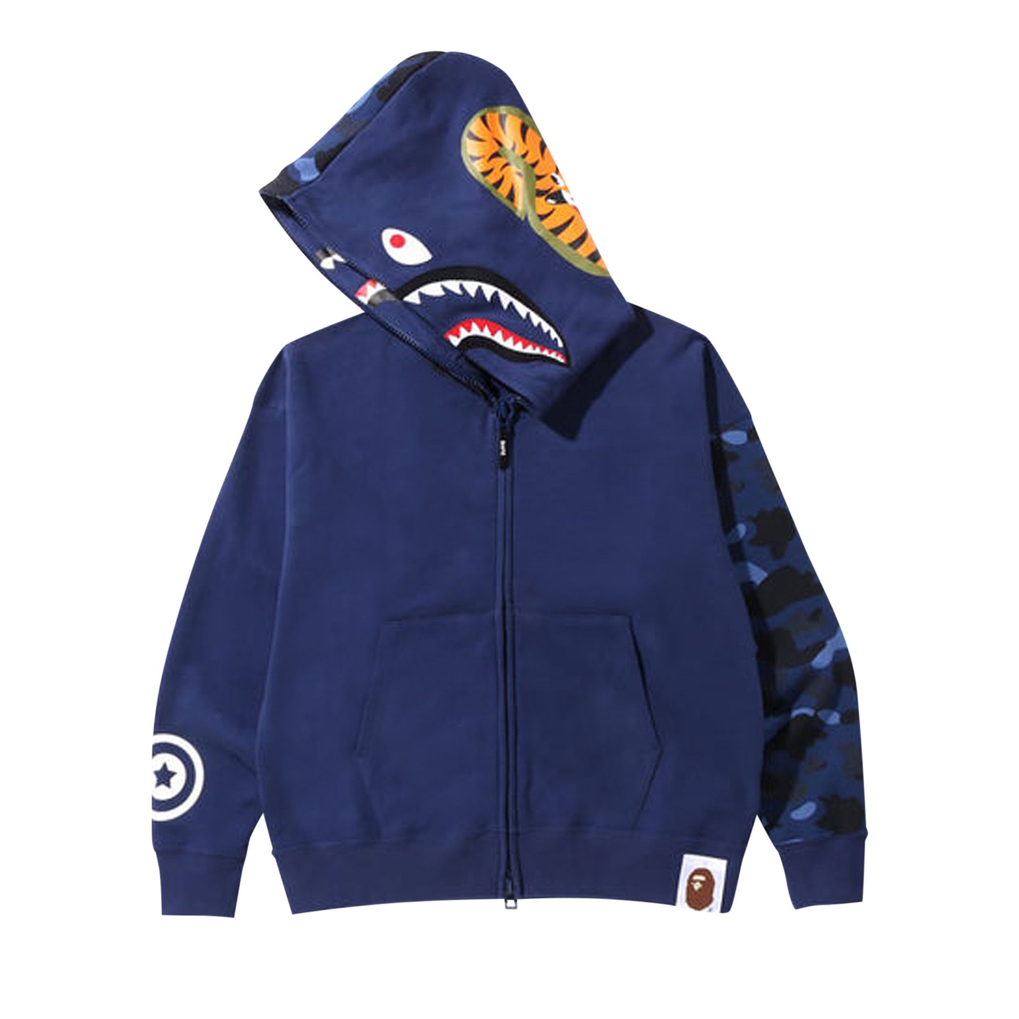 Navy bape hoodie store