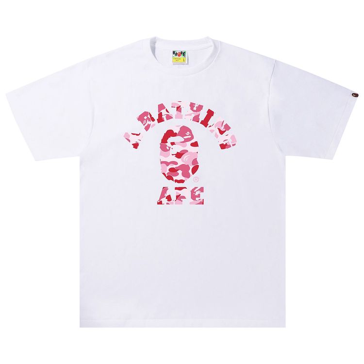 BAPE ABC Camo College Tee WhitePink