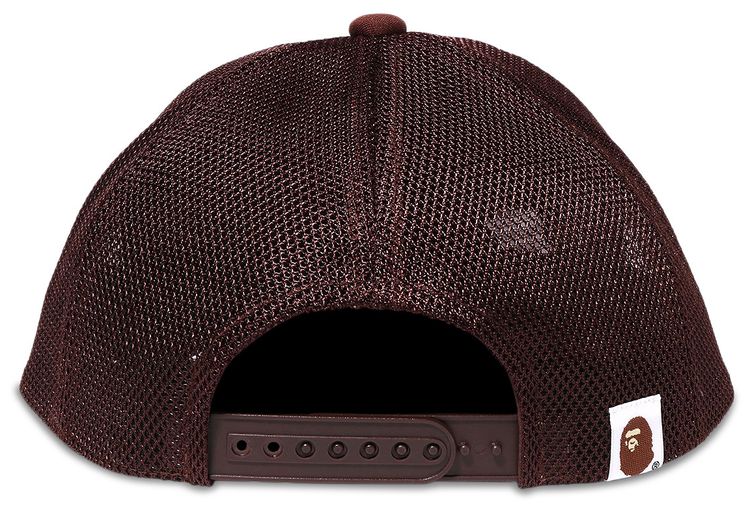 BAPE Ape Head Crystal Stone Mesh Cap Brown