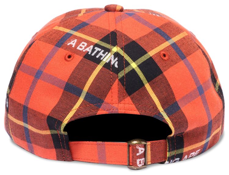 BAPE Check Panel Cap Red