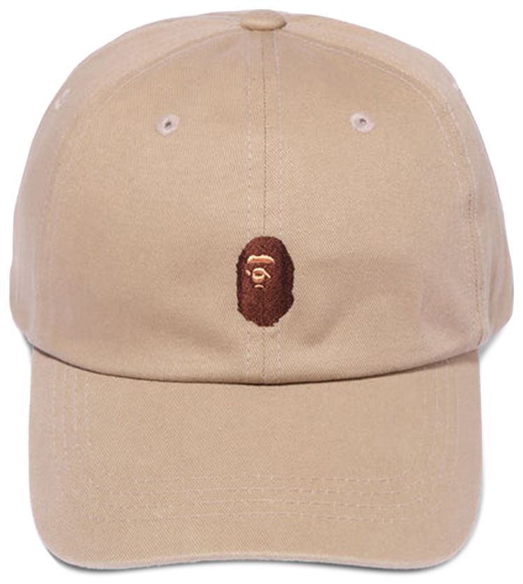 BAPE Ape Head One Point Panel Cap Beige