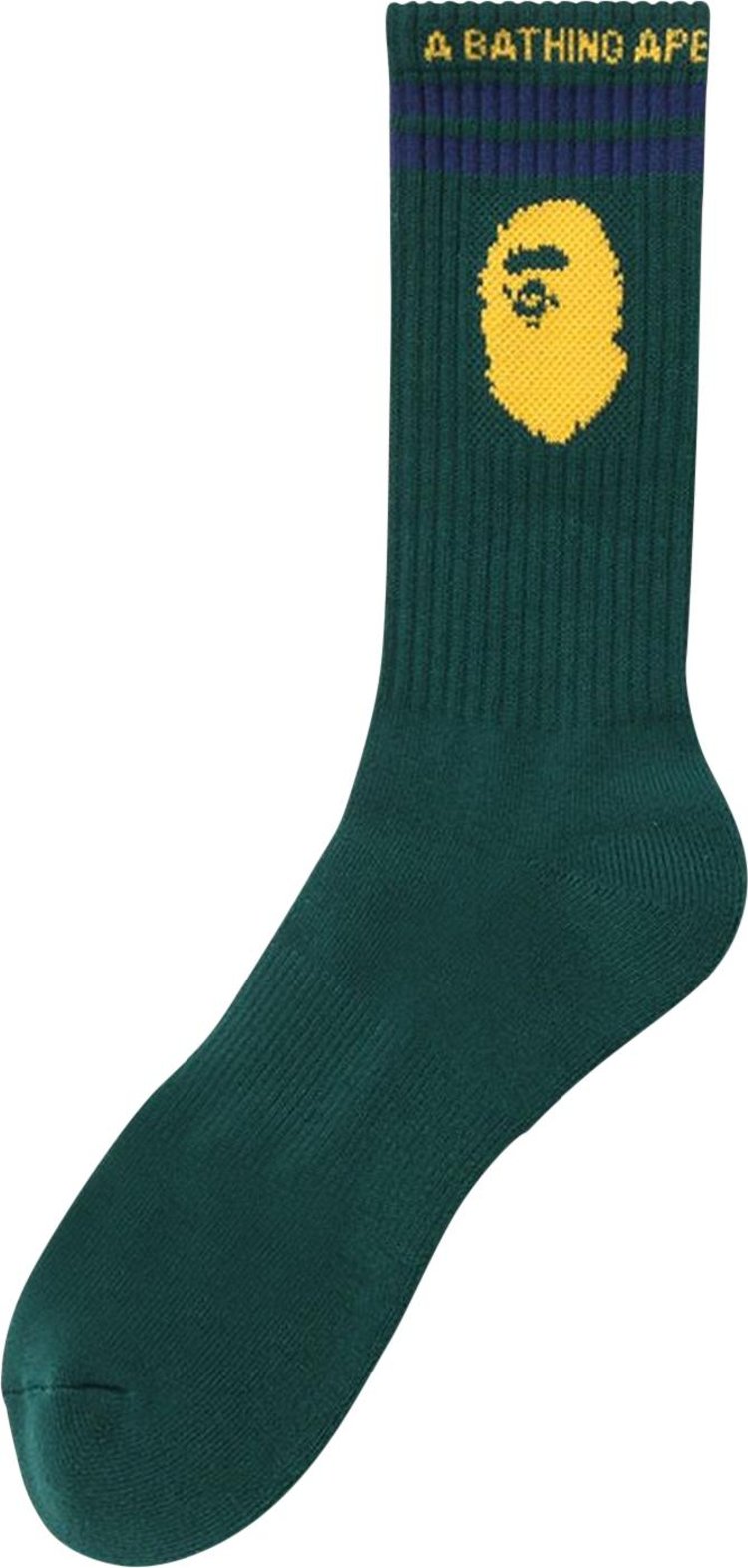 BAPE Ape Head Line Socks Green