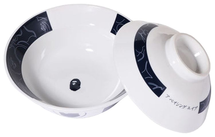 BAPE Solid Camo Donburi Japanese Rice Bowl White