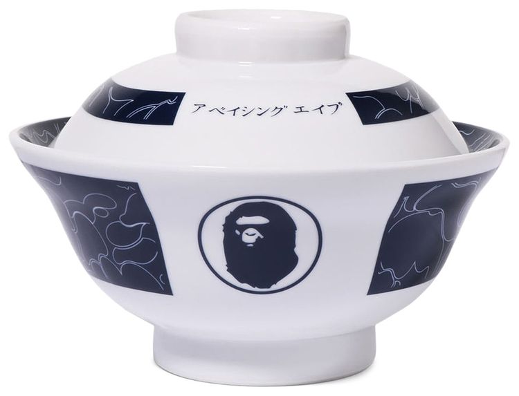 BAPE Solid Camo Donburi Japanese Rice Bowl White