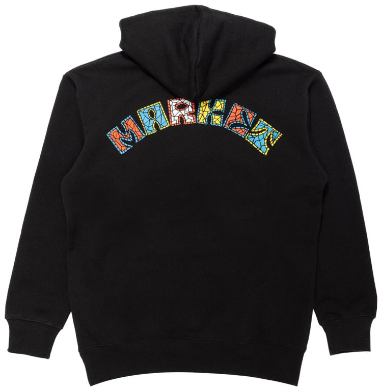 Market Smiley Mosaic Hoodie Black