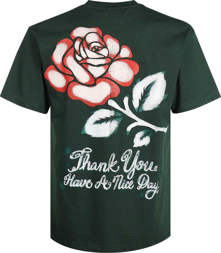 Market Thank You Rose Tee Evergreen