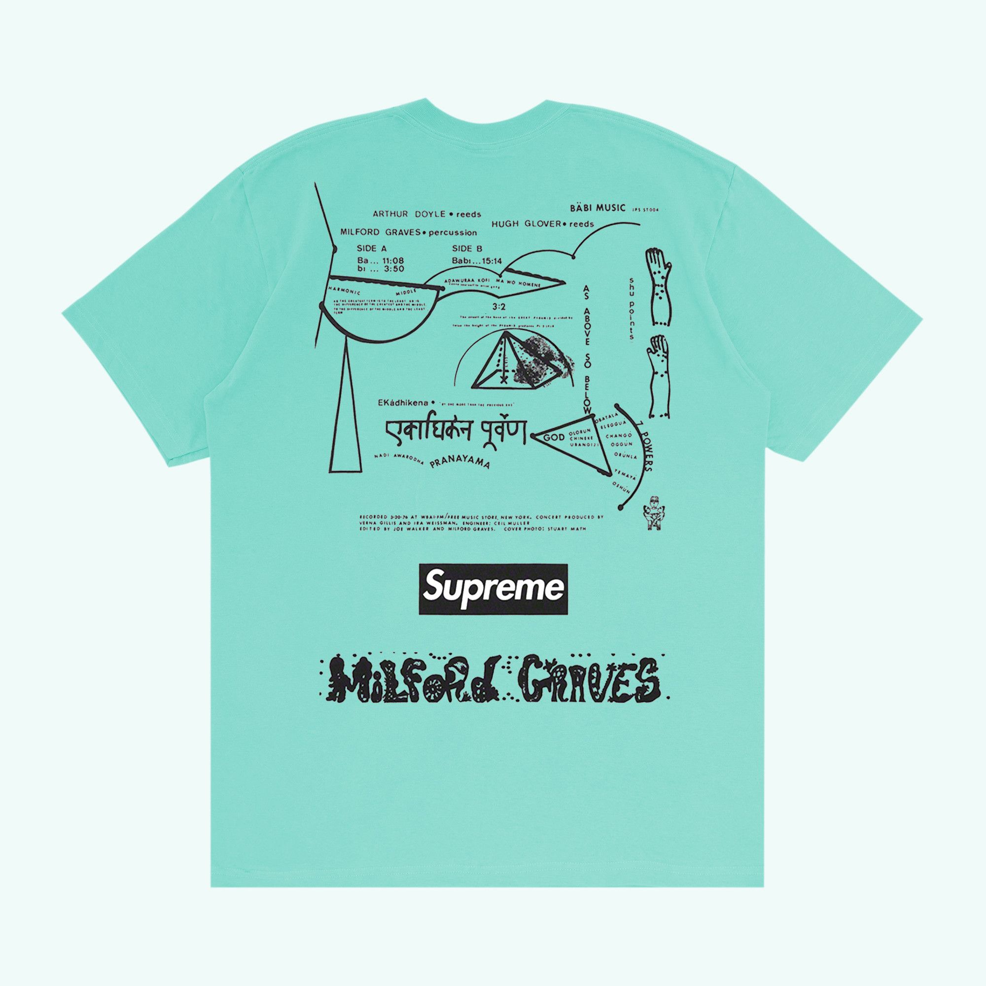 Buy Supreme Milford Graves Tee 'Teal' - FW22T54 TEAL | GOAT AE