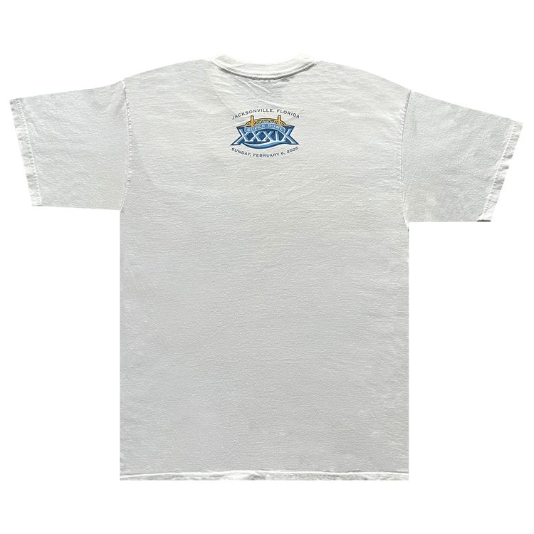 Vintage 2005 Patriots Vs Eagles Super Bowl Tee White