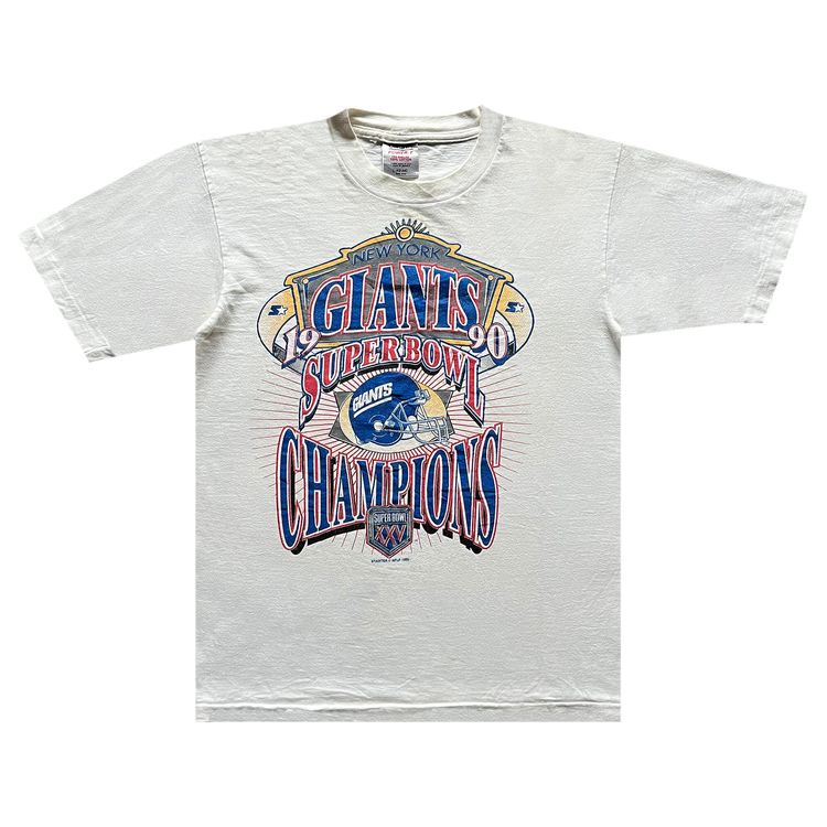 Vintage 1990 New York Giants Super Bowl Tee White