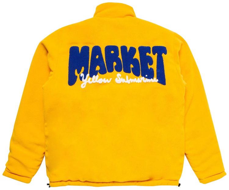 Market x Beatles Yellow Submarine Reversible AOP Nylon Puffer Jacket BlueYellow