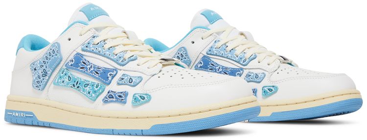 Amiri Skel Top Low Bandana   White Blue