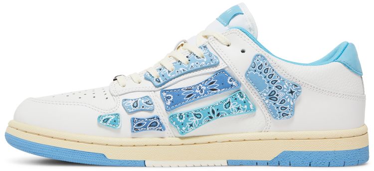 Amiri Skel Top Low Bandana   White Blue