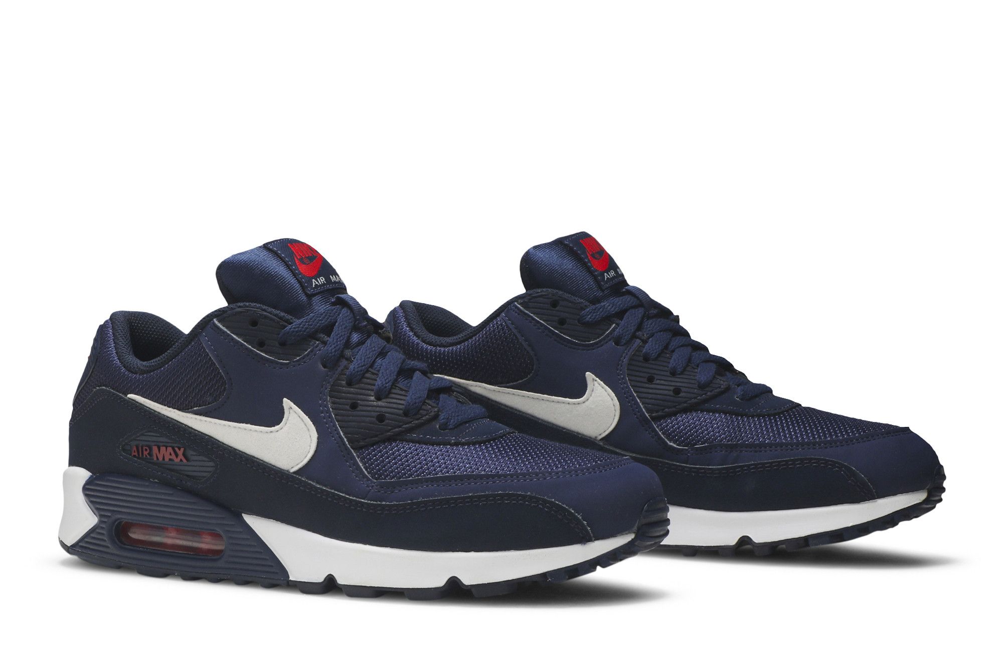 Air max 90 midnight navy university red white hotsell