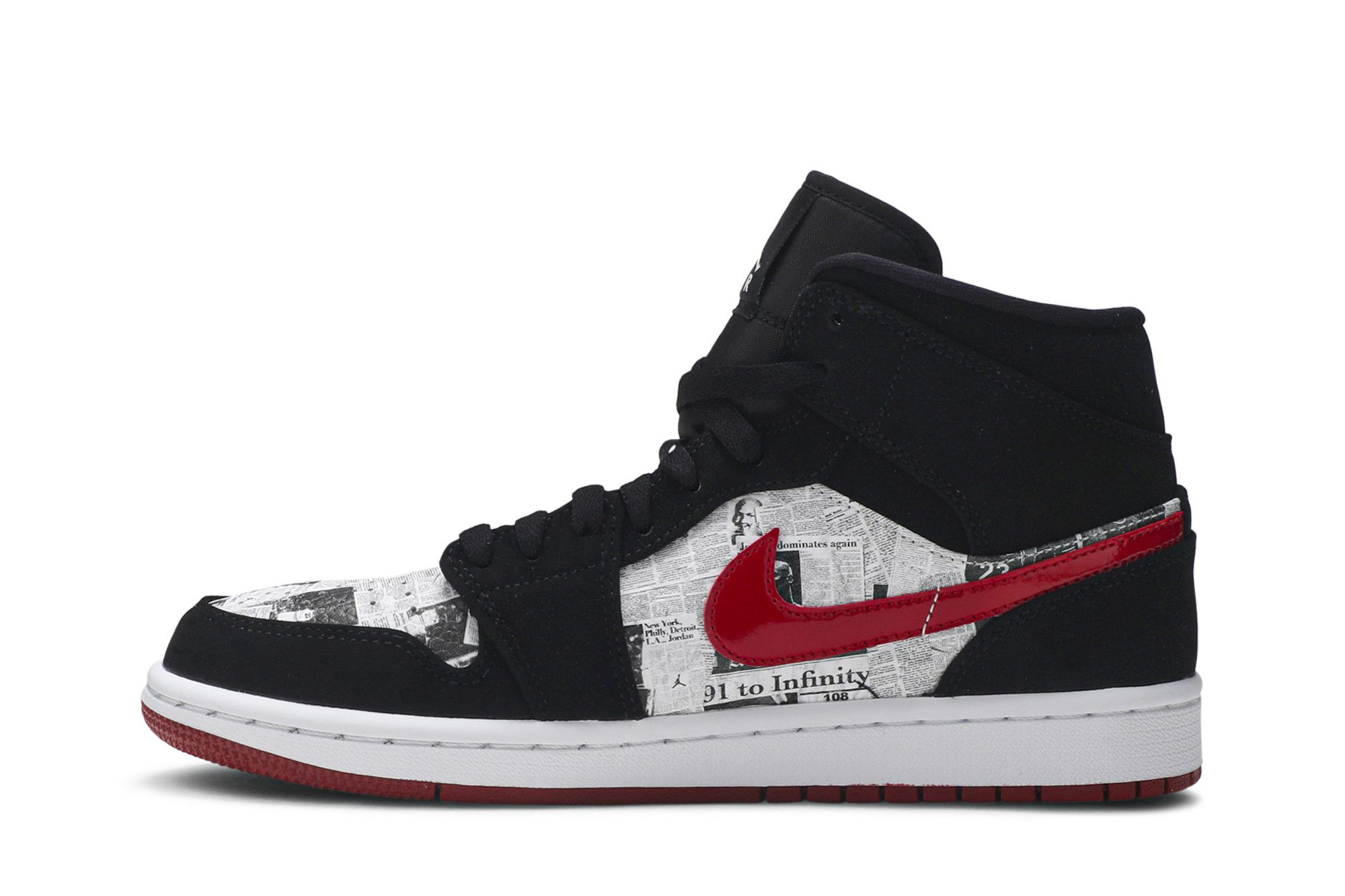 シューズ(男性用) AirJordan1 Mid SE 'Newspaper Air Times' Jordan 1 Mid Newspaper Air Times Men's - 852542-061 - US