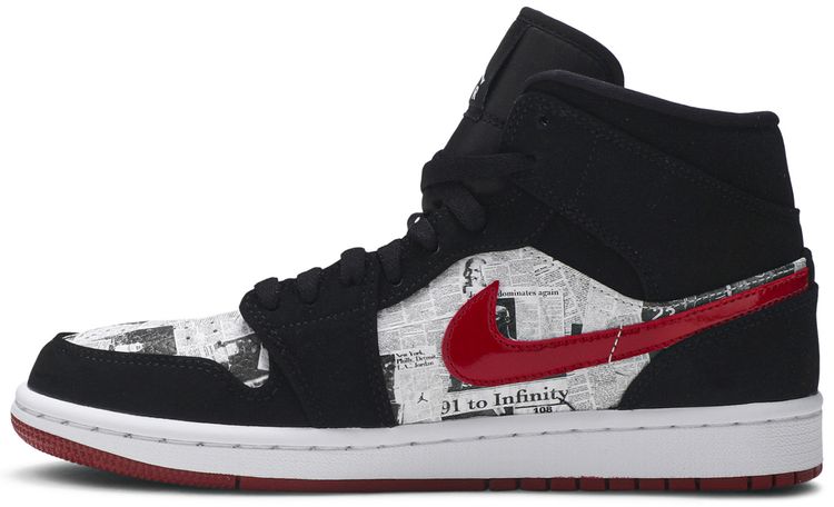 Air Jordan 1 Mid SE Newspaper Air Times