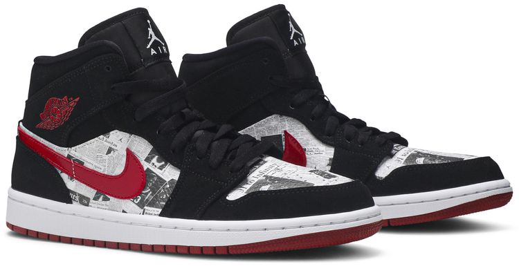 Air Jordan 1 Mid SE Newspaper Air Times