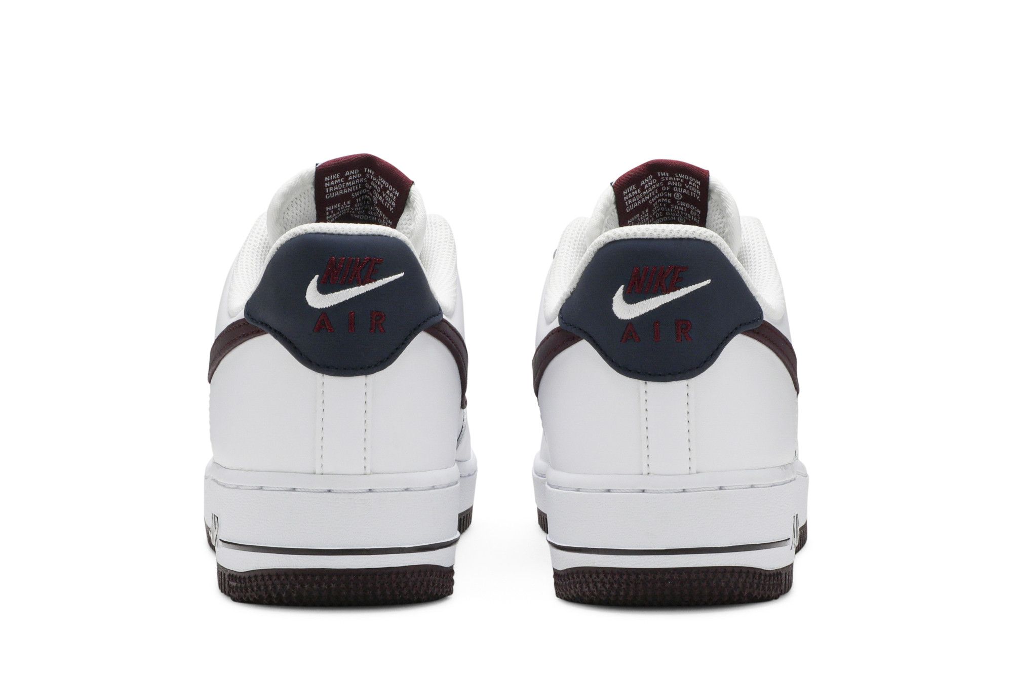 Nike air force maroon and white outlet