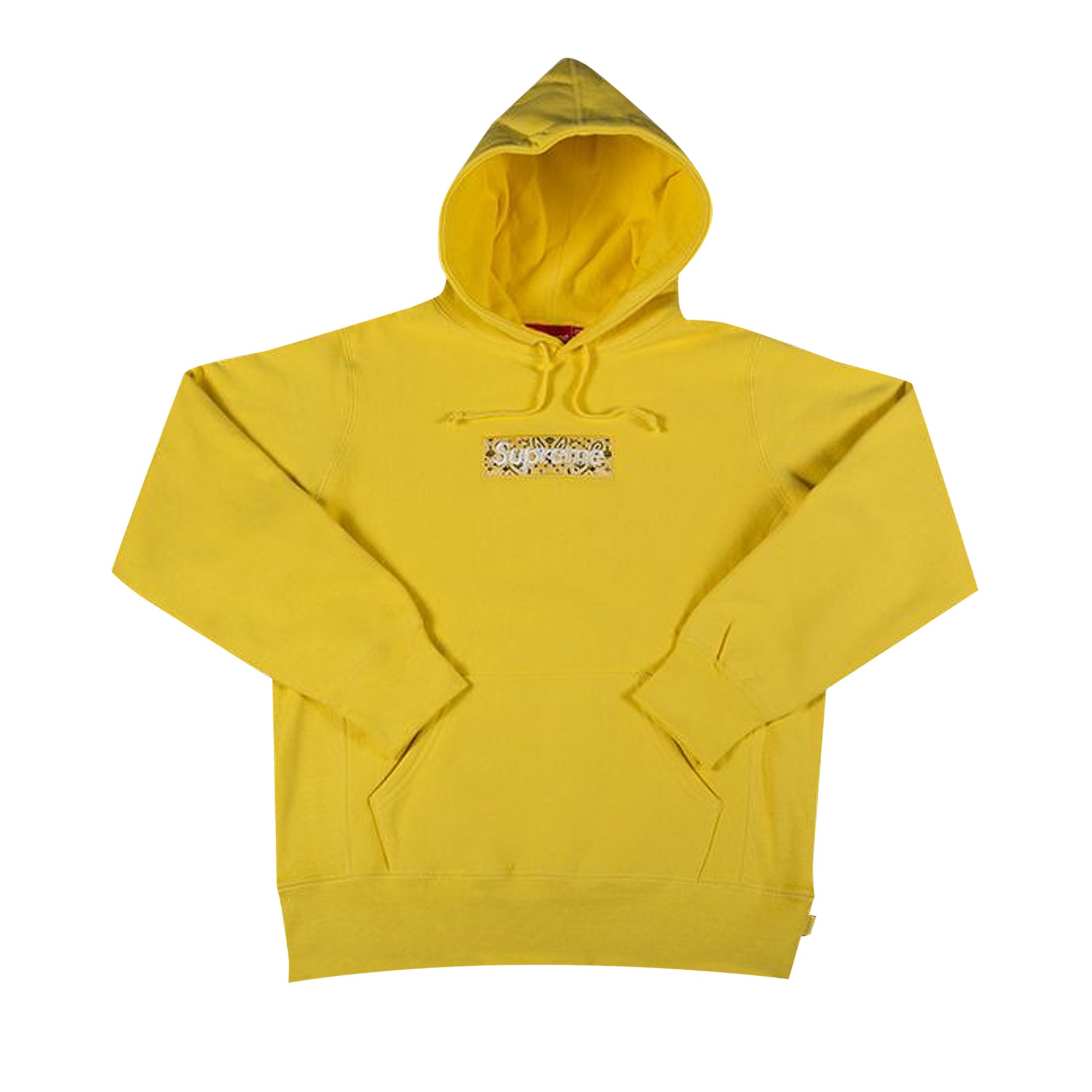 Buy Supreme Bandana Box Logo Hooded Sweatshirt 'Yellow' - FW19SW23 ...