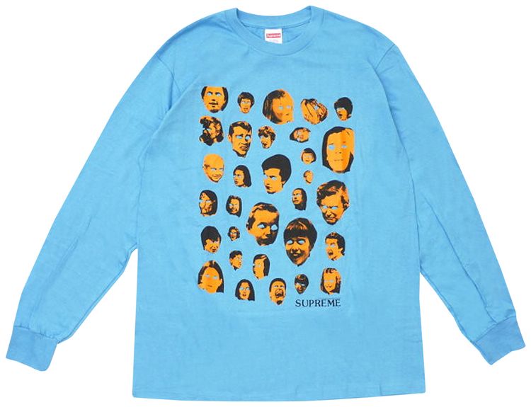 Supreme Faces Long Sleeve Tee Light Slate