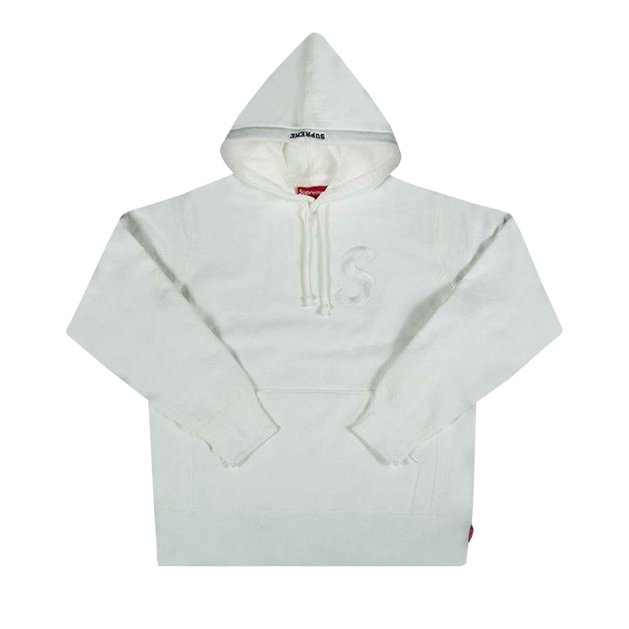 Buy Supreme Tonal S Logo Hoodie 'White' - FW17SW11 WHITE | GOAT