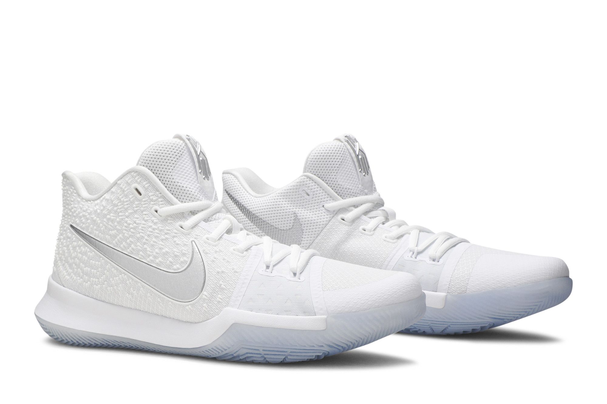 Kyrie 3 white and chrome outlet