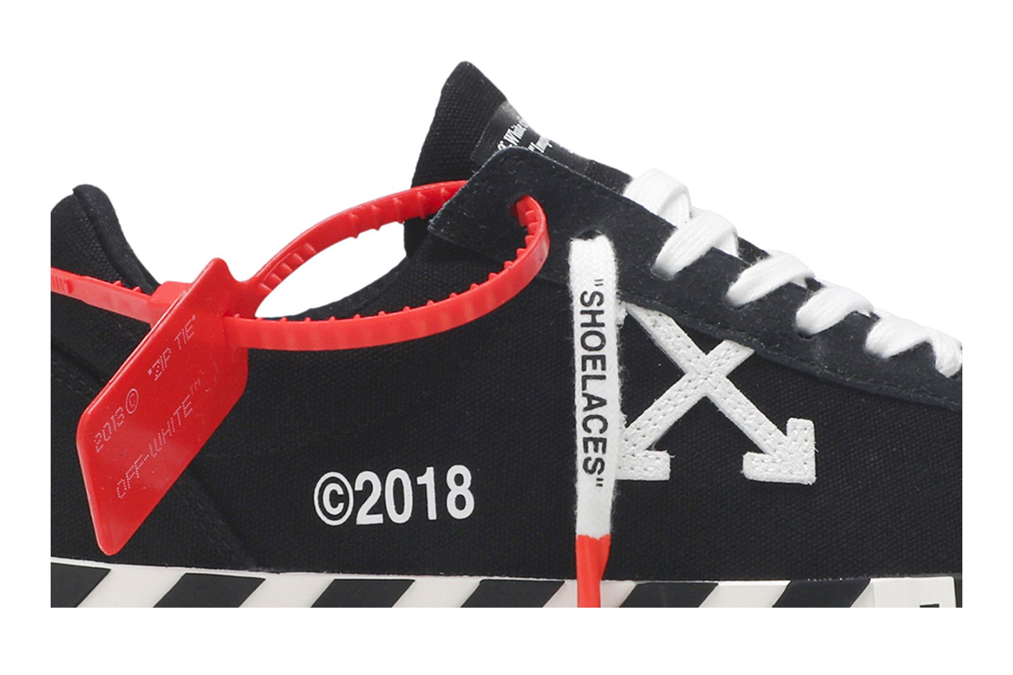 Buy Off-White Vulc Low Top 'Black' - OMIA085R19800016 1000 | GOAT