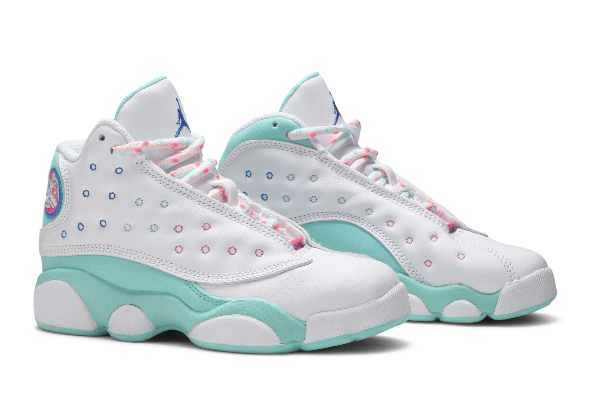 Green and white jordan 13 store
