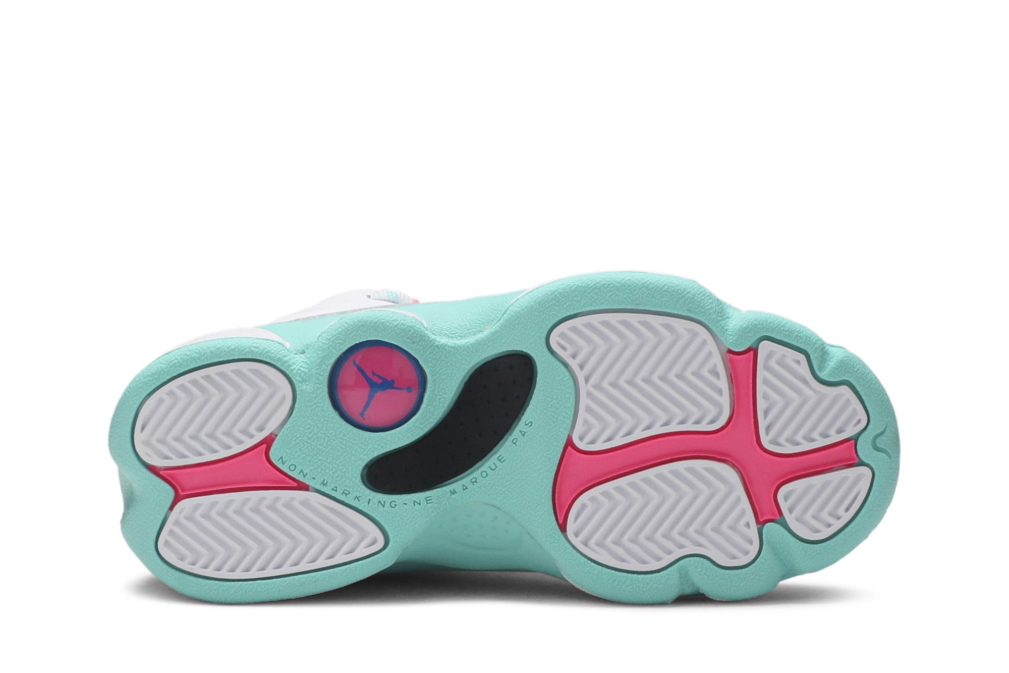 aurora green pink jordan 13