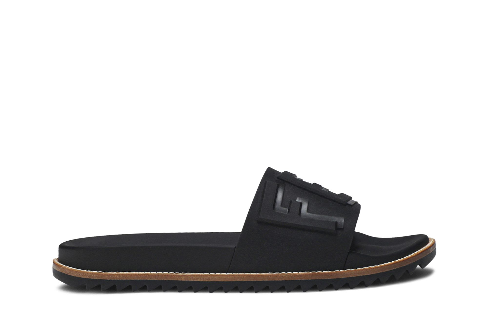 Buy Fendi Slides Logo Print 7X1148 IA6 F0GME GOAT CA