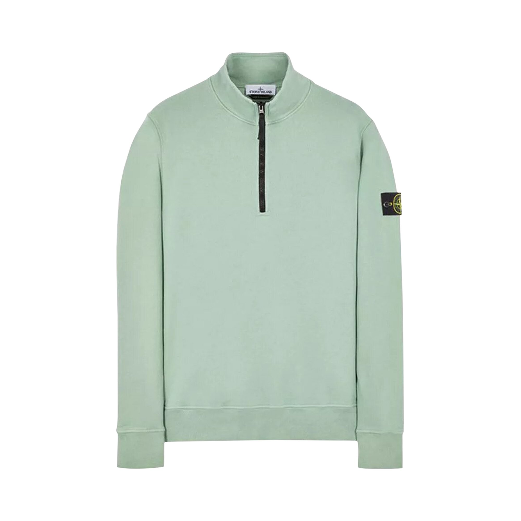 Buy Stone Island Garment Dyed Half-Zip Sweatshirt 'Sage