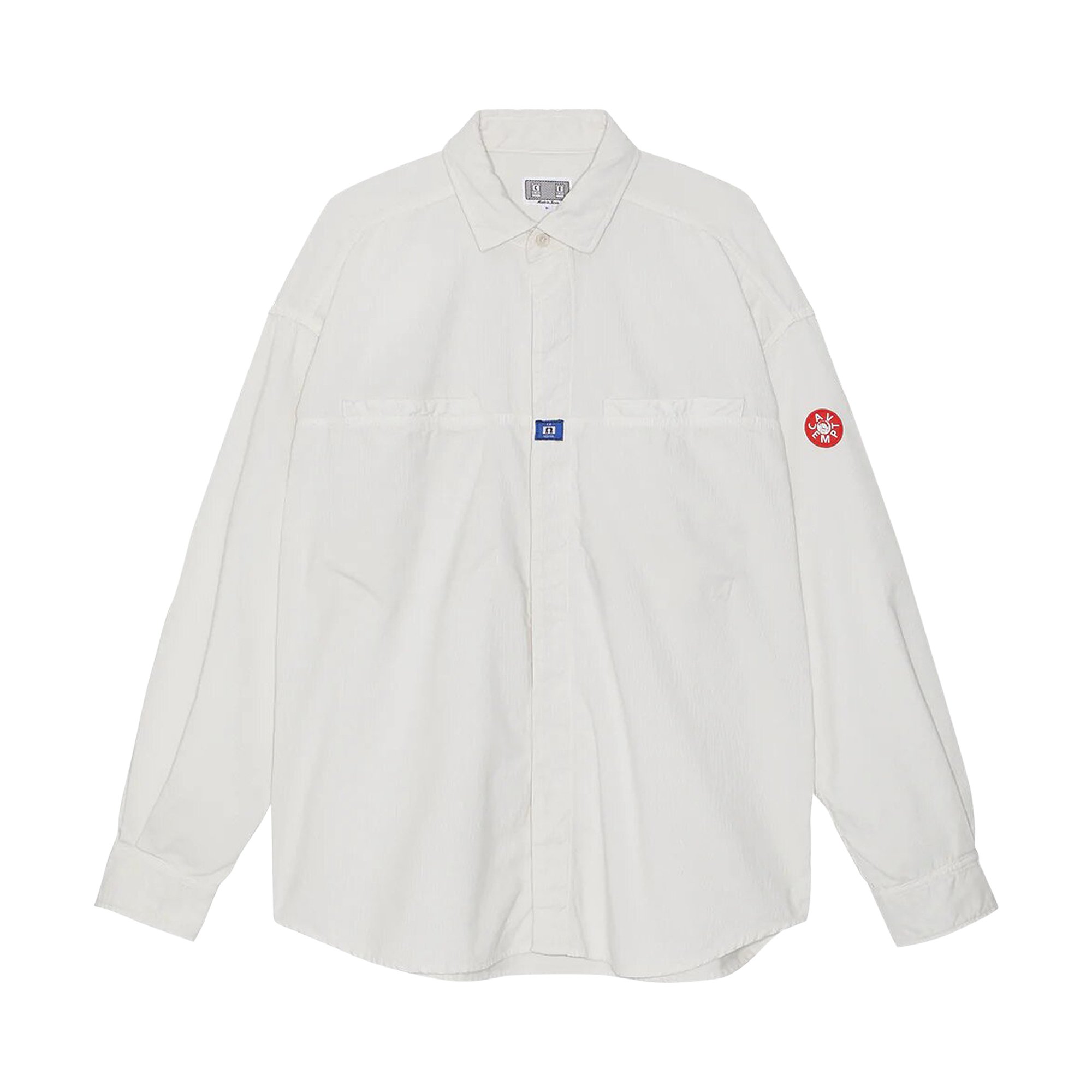 Buy Cav Empt Overdye Cord Design Big Shirt 'White' - CES22SH04