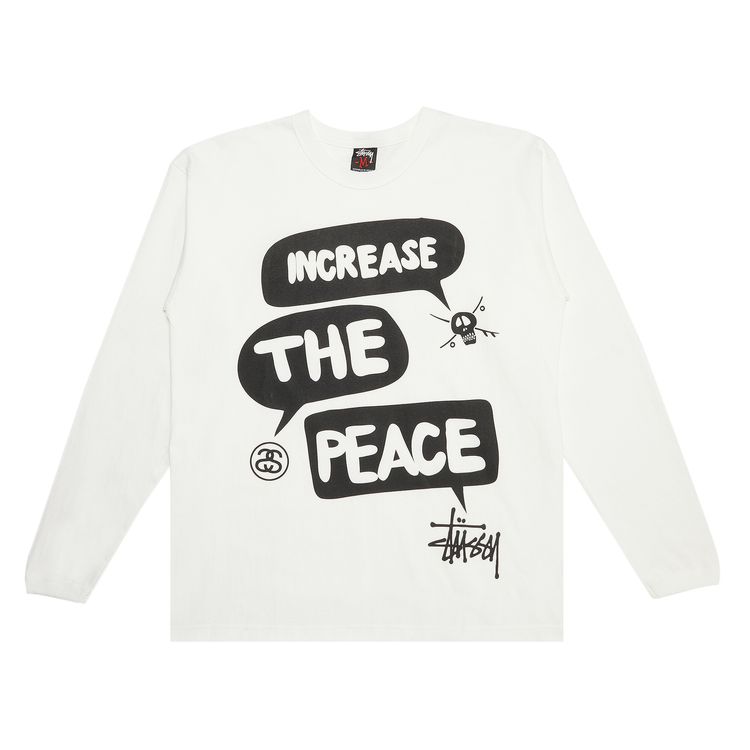 Stussy Gear Increase The Peace Long Sleeve White