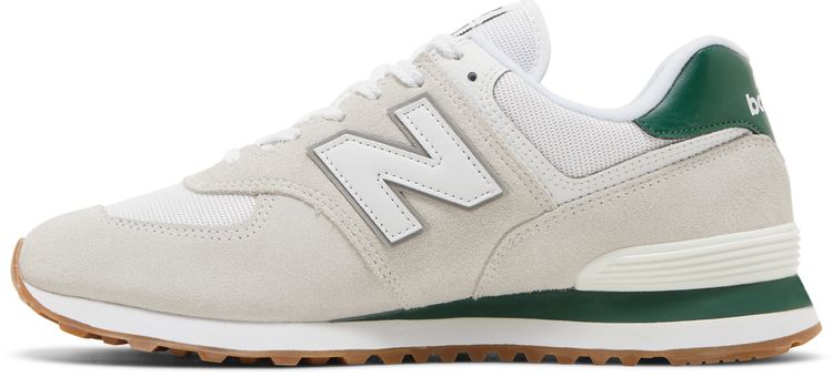 New Balance 574 White Green Gum