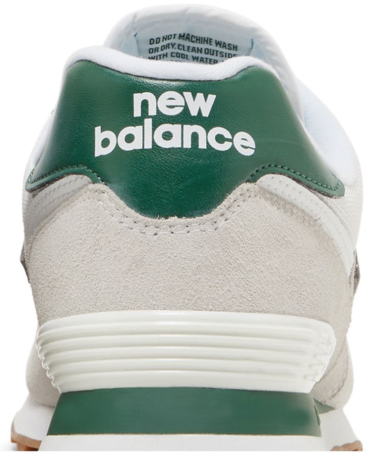 New Balance 574 White Green Gum