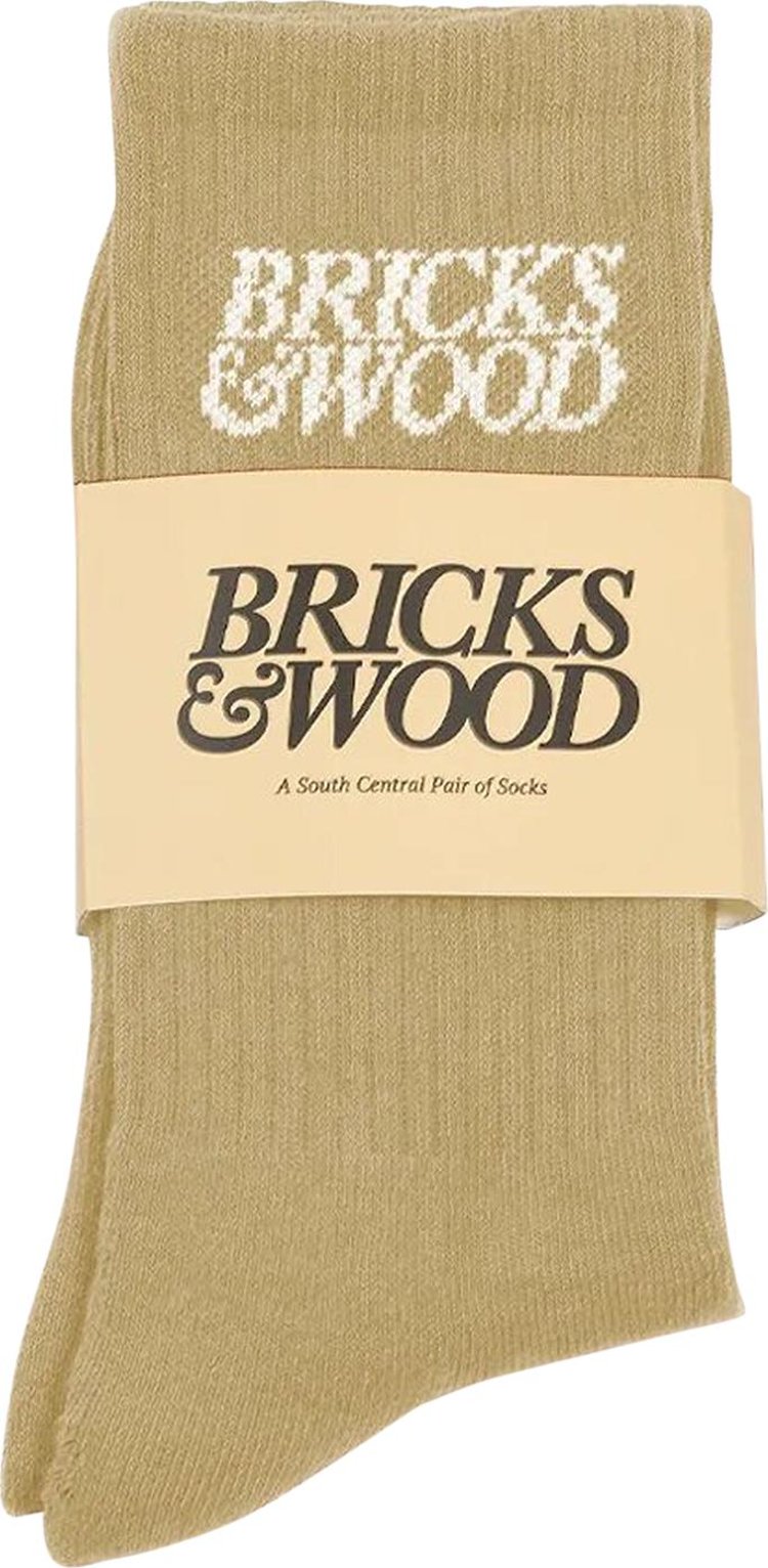 Bricks & Wood Logo Socks 'Tan'