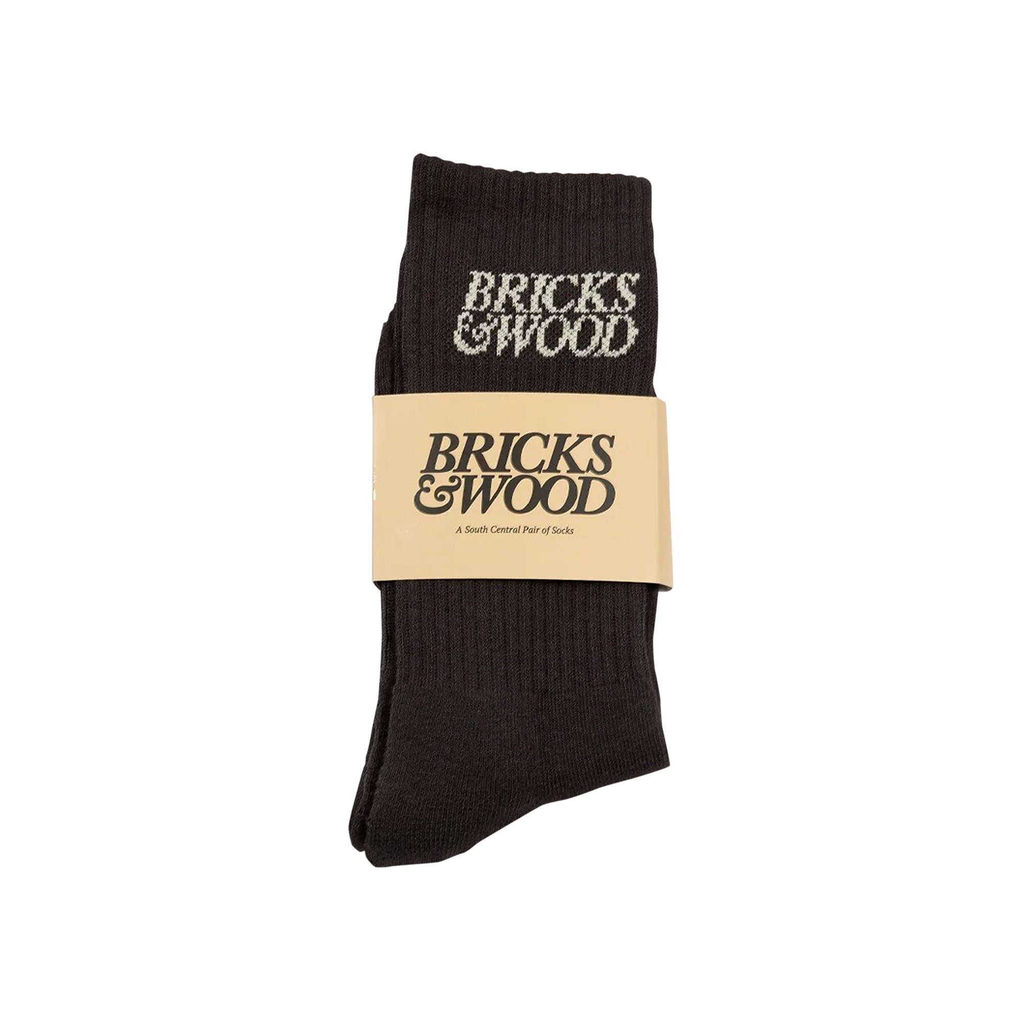 Buy Bricks & Wood Logo Socks 'Midnight' - MIDNIGHT SOCKS1 MIDN | GOAT