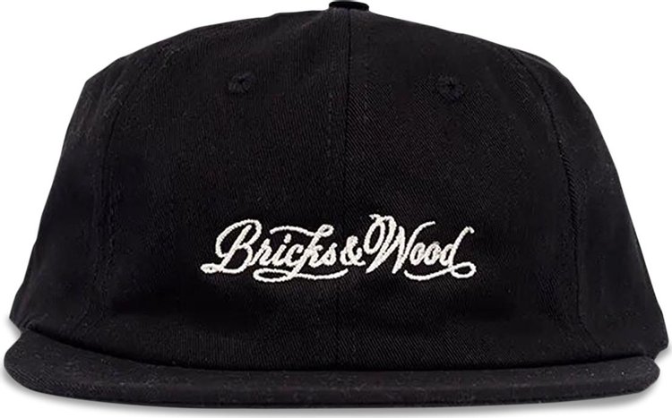Bricks & Wood Script Logo Cap 'Black'