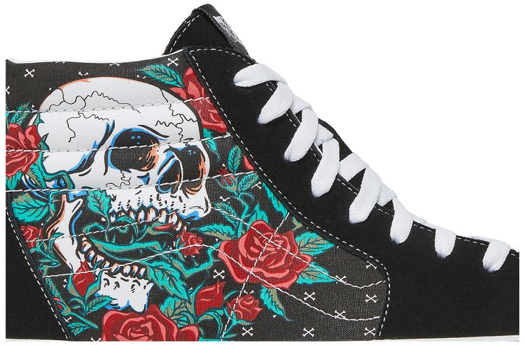 Vans Sk8 Hi Rose Skulls