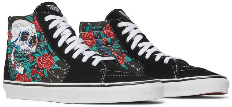 Vans Sk8 Hi Rose Skulls