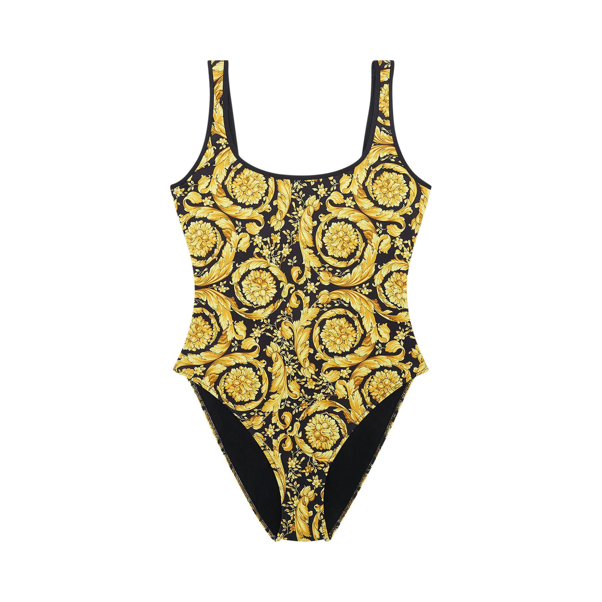 Versace One Piece Bathing Suit Gold Print
