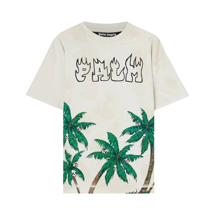 Palm Angels Palms And Skull Vintage Tee 'White'