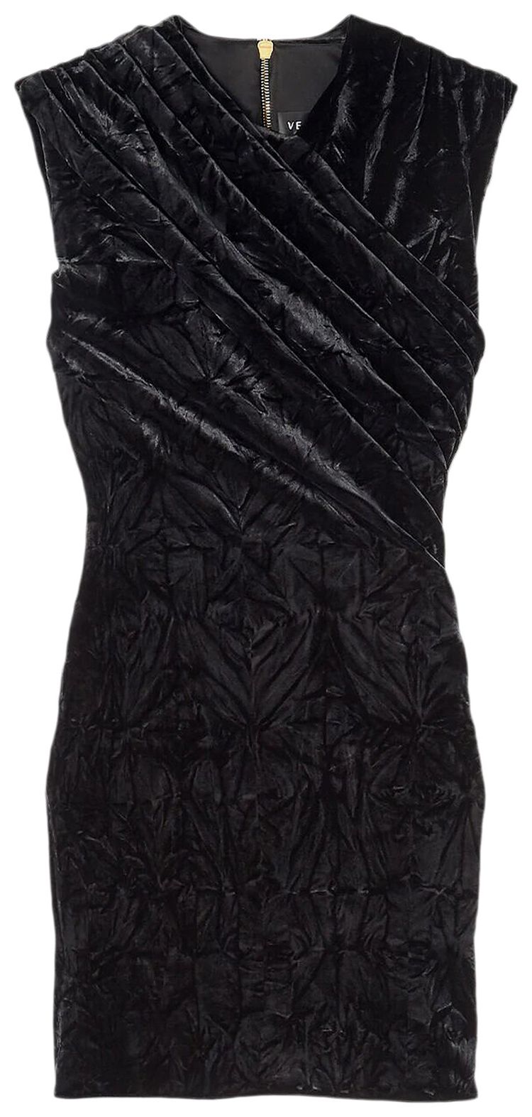 Versace Stretch Velvet Cocktail Dress Black