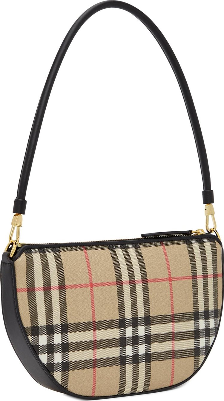 Burberry Olympia Vintage Check Mini Shoulder Bag BeigeBlack