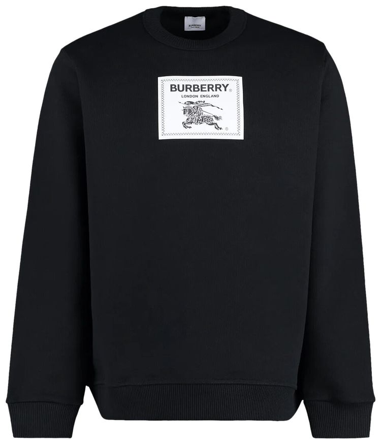 Burberry Label Logo Sweatshirt Black