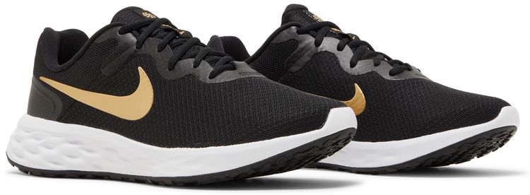 Nike Revolution 6 Black Metallic Gold