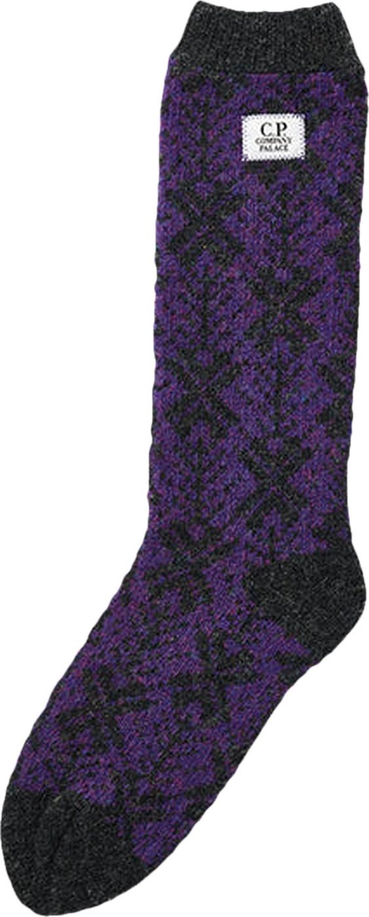 Palace x C.P. Company Lambswool Sock 'Purple'