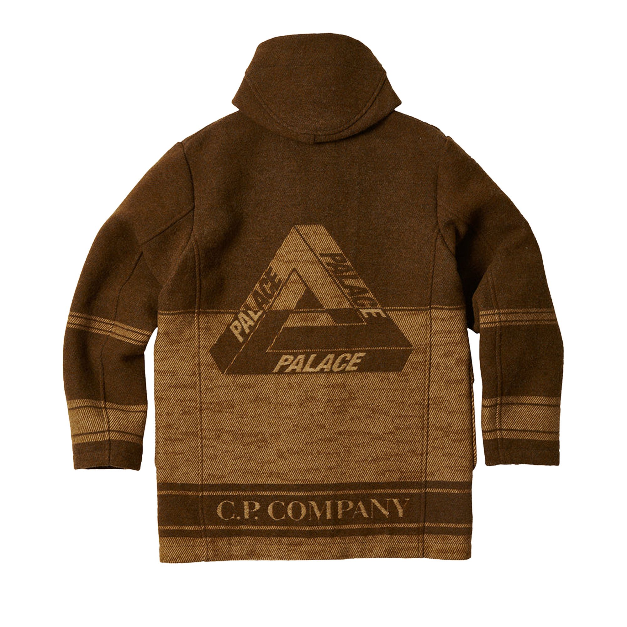 Size l Palace x C.P. Company Duffel Jacket Rubber Wool 'Brown'