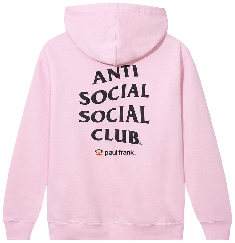 Anti Social Social Club Kids x Paul Frank Logo Hoodie Pink